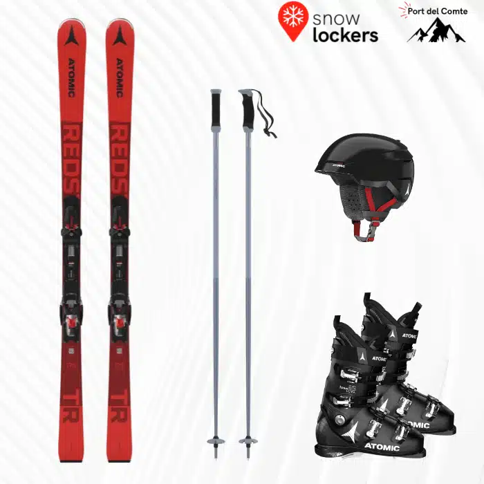 Pack de lloguer d’esquí: esquís, botes, pals i casc al Port del Comte